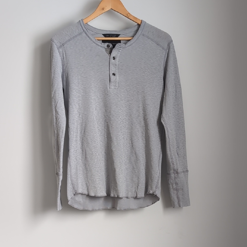 Men's Wings + Horns Henley Shirt - Gray